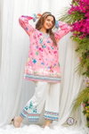 KF 503 Kalaai Rayon Slub Printed Kurti With Bottom Exporters In India
